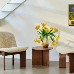 Hay Chisel Loungestol Walnut & Sheepskin