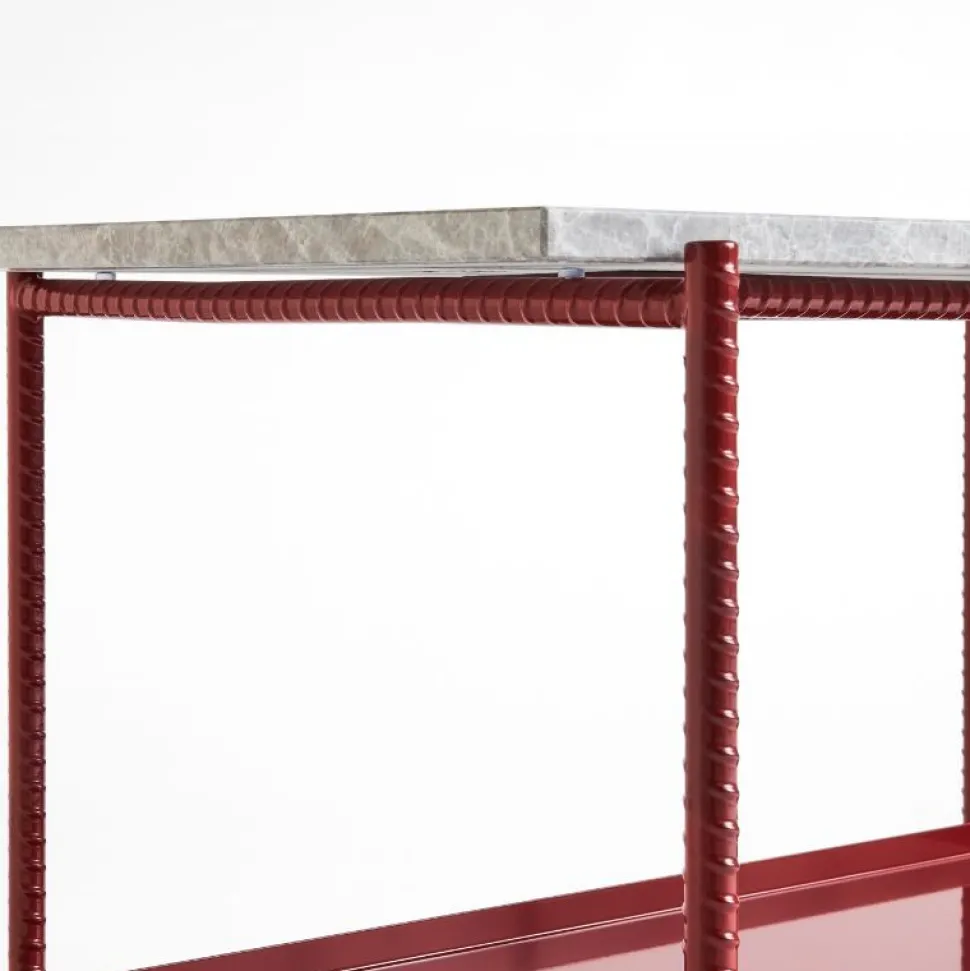 Hay Rebar Sidebord Rectangular Barn Red & Grey