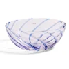 HAY Spin Bowl Set Of 2 Light Pink With Blue Stripe