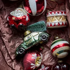 House Doctor Car Ornament Green/Gold