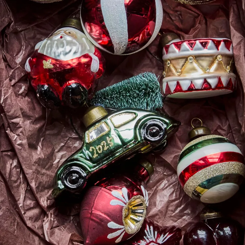 House Doctor Car Ornament Green/Gold