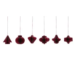 House Doctor Comb Ornaments Burgundy