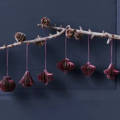 House Doctor Comb Ornaments Burgundy