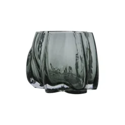 House Doctor Curva Tealight Holder Smoked Grey