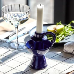 House Doctor Diva Candle Holder Blue