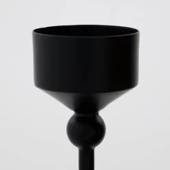 House Doctor Folk Candle Holder Black Low