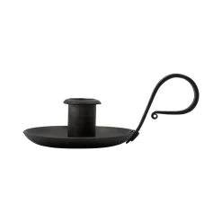 House Doctor Grab Candle Holder Black