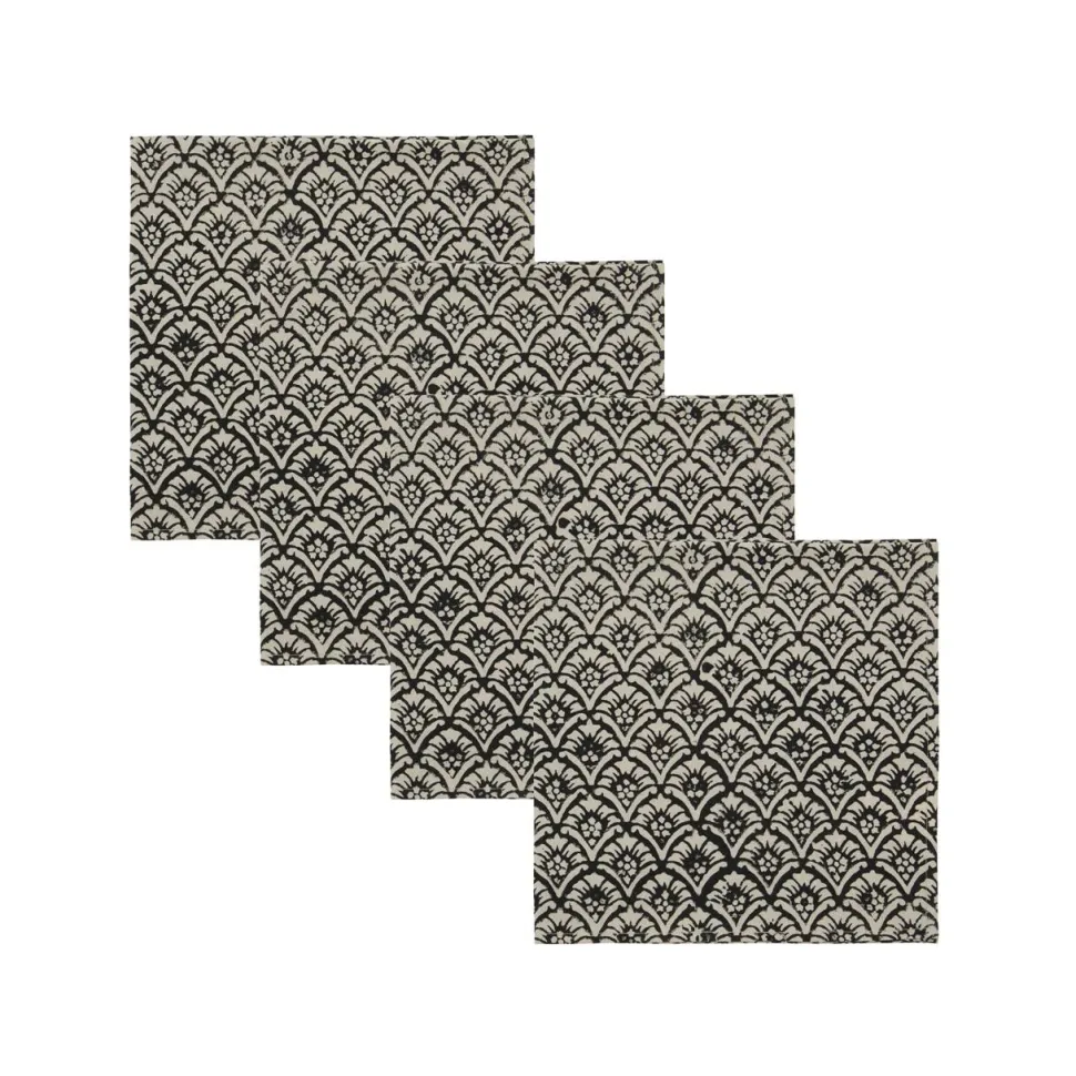 House Doctor Join Napkins Black/Off White