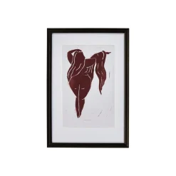 House Doctor Lady Wall Art Bordeaux