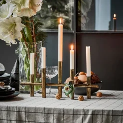 House Doctor Maxi 45 Candle Holder Antique Brass