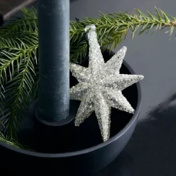 House Doctor Ornament Chunky Silver With Glitter