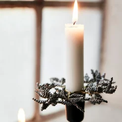 House Doctor Pearl Candle Rings Grey/Gold