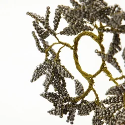 House Doctor Pearl Candle Rings Grey/Gold