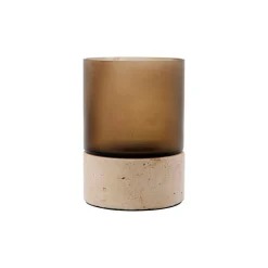 House Doctor Rivo Candle Holder Brown Small
