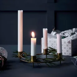 House Doctor Stage Candle Holder Antique Brass