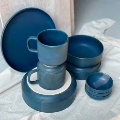 Julie Damhus Studio Toto Tallerken Mellem Blå