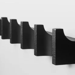 Kristina Dam Studio Column Coat Rack Long Black Lacquered Oak