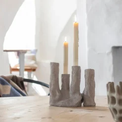 Mette Ditmer Art Piece Four Candleholder Light Grey