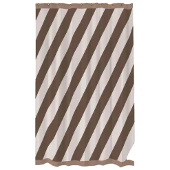 Mette Ditmer Diagonal Shower Curtain Chocolate
