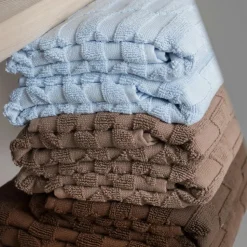 Mette Ditmer Geo Towel Light Blue