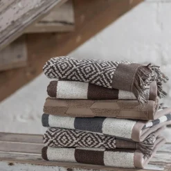 Mette Ditmer Retro Guest Towels Chocolate