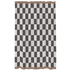 Mette Ditmer Retro Shower Curtain Dark Grey