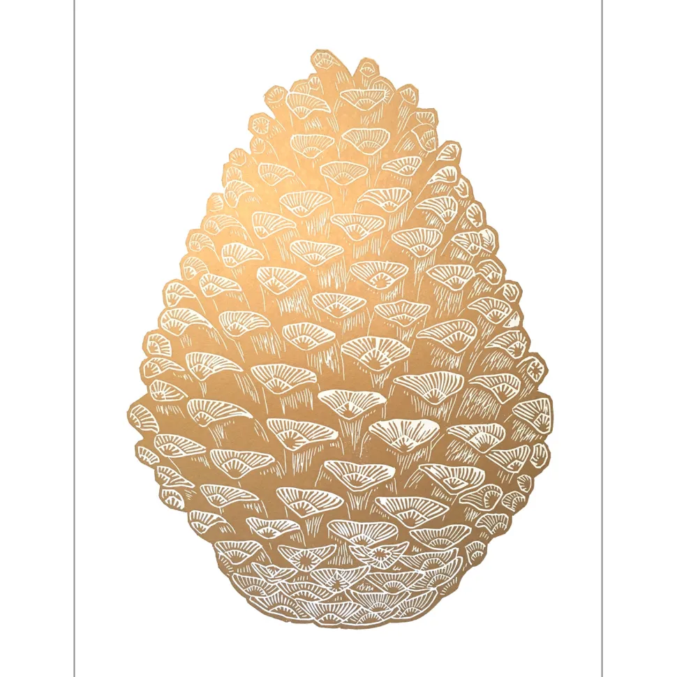 Monika Petersen Pinecone Gold/White