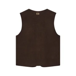 Mos Mosh Gallery Cess Ryan Boil Vest Chocolate Brown