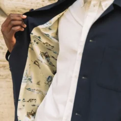 Mos Mosh Gallery Conor Seer Check Jacket Navy