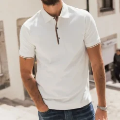 Mos Mosh Gallery Harvey Polo SS Tee Off White