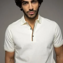 Mos Mosh Gallery Harvey Polo SS Tee Off White