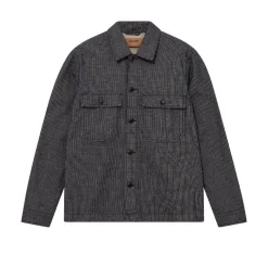 Mos Mosh Gallery Matteo Stripe Overshirt Blue
