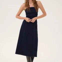 My Essential Wardrobe Ayo Dress Dark Blue Un-Wash