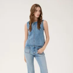 My Essential Wardrobe Dango Top Light Blue Retro Wash