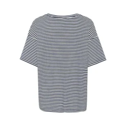 My Essential Wardrobe Dana Tee Navy W. Off White Stripe