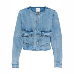 My Essential Wardrobe Dango Short Jacket Light Blue Retro Wash