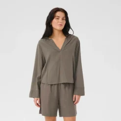 My Essential Wardrobe Dias Blouse Walnut