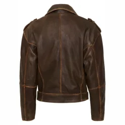 My Essential Wardrobe Gilo Leather Jacket Brown Retro Wash