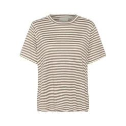 My Essential Wardrobe Lisa Striped Tee Major Brown Striped