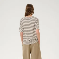My Essential Wardrobe Lisa Striped Tee Major Brown Striped