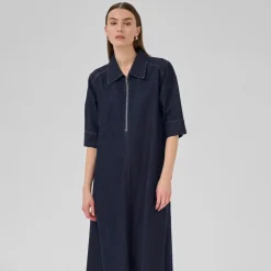 My Essential Wardrobe MaloMW Long Dress Dark Blue