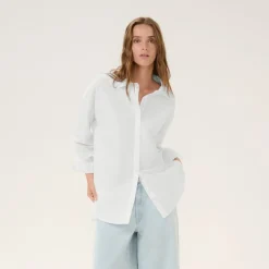 My Essential Wardrobe Sunna Boxy Shirt Bright White
