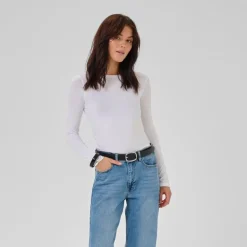 My Essential Wardrobe The Modal Blouse Bright White