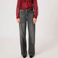 My Essential Wardrobe The Louis High Wide Jeans Dark Grey Retro Wash