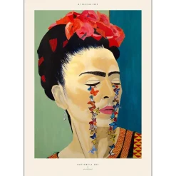 Poster & Frame My Mexican Hero - Butterfly Cry By John McDonald 50x70 cm