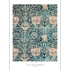 Poster & Frame William Morris Blue Flowers A4