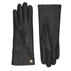 RHANDERS Anna Leather Gloves Black