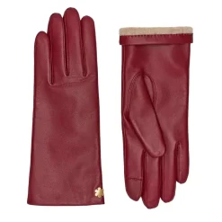 RHANDERS Anna Leather Gloves Dark Red