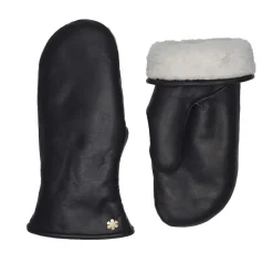 RHANDERS Helena Leather Mittens Black