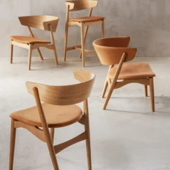 Sibast Furniture No 7 Dining Chair Olieret Eg Cognac Dunes Læder